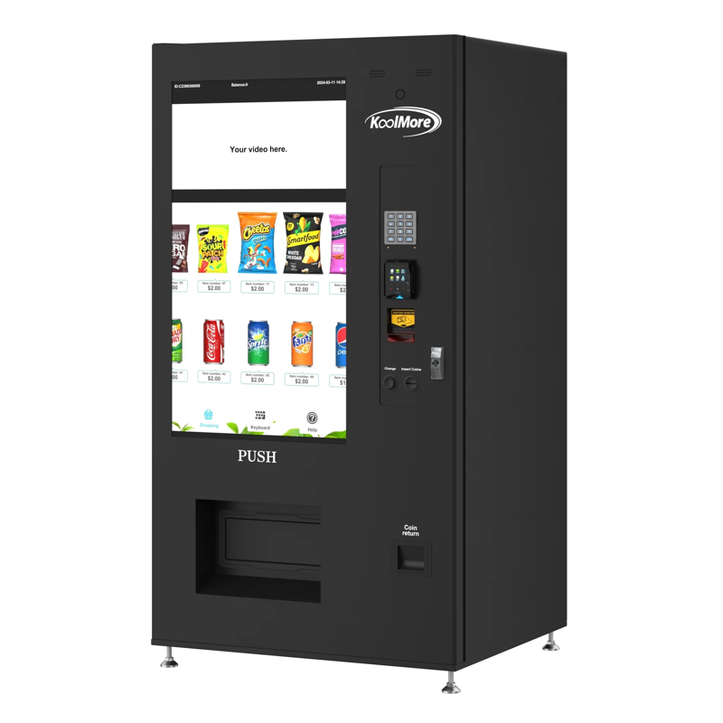 KoolMore Refrigerated Combo Snack and Drink Vending Machine - 48 Slot - 49" Touch Display