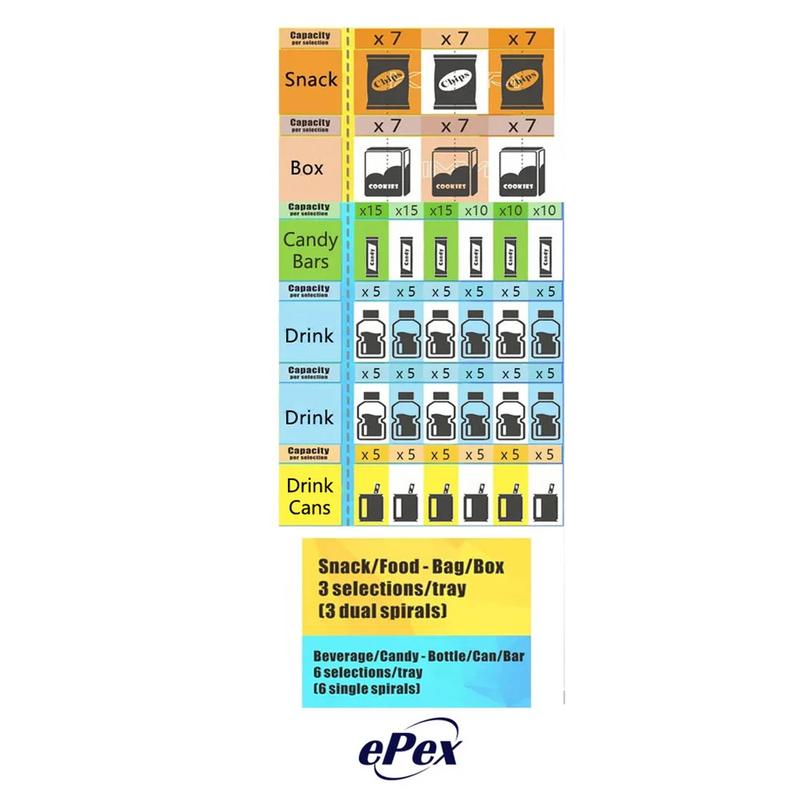 Epex G636 Combo Snack and Drink Vending Machine