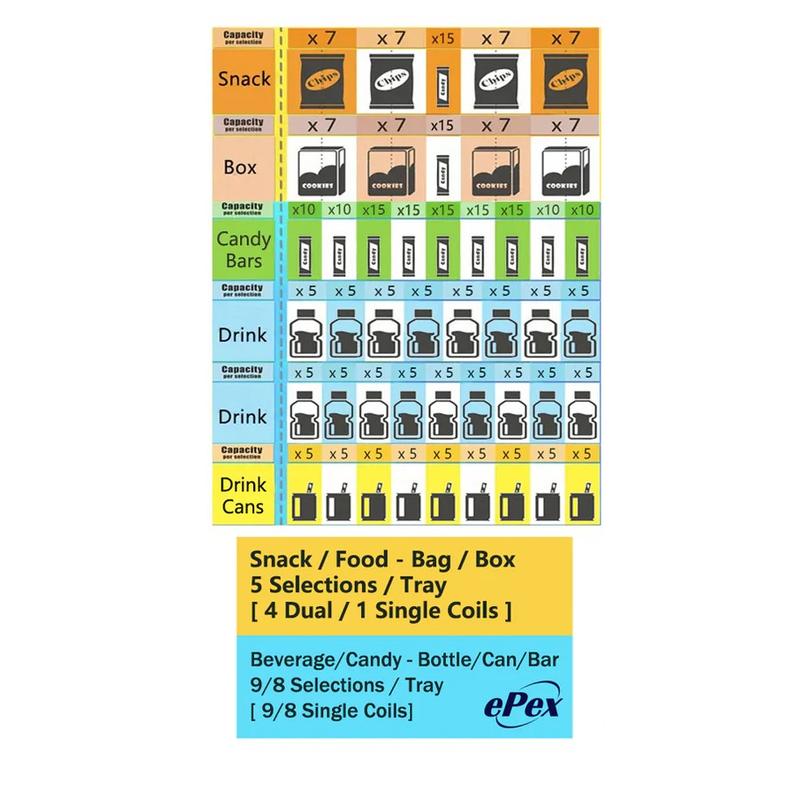 Epex G654 Large Snack and Drink Combo Vending Machine