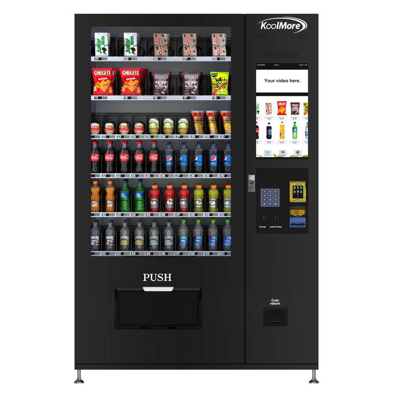 KoolMore Refrigerated Combo Snack and Drink Vending Machine - 60 Slot with Touch Screen