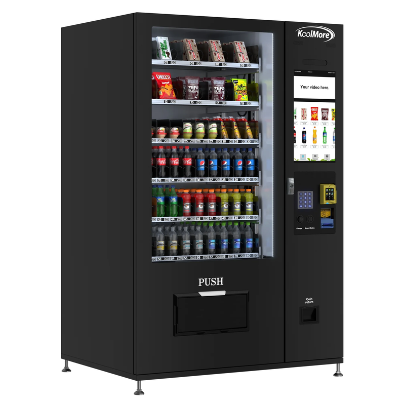 KoolMore Refrigerated Combo Snack and Drink Vending Machine - 60 Slot with Touch Screen