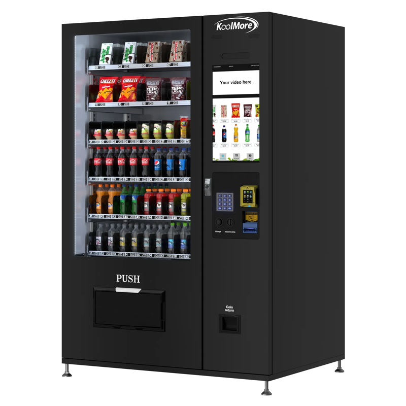 KoolMore Refrigerated Combo Snack and Drink Vending Machine - 60 Slot with Touch Screen