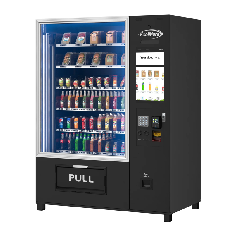 KoolMore Refrigerated Combo Snack and Drink Vending Machine - 66 Slot - Touch Display