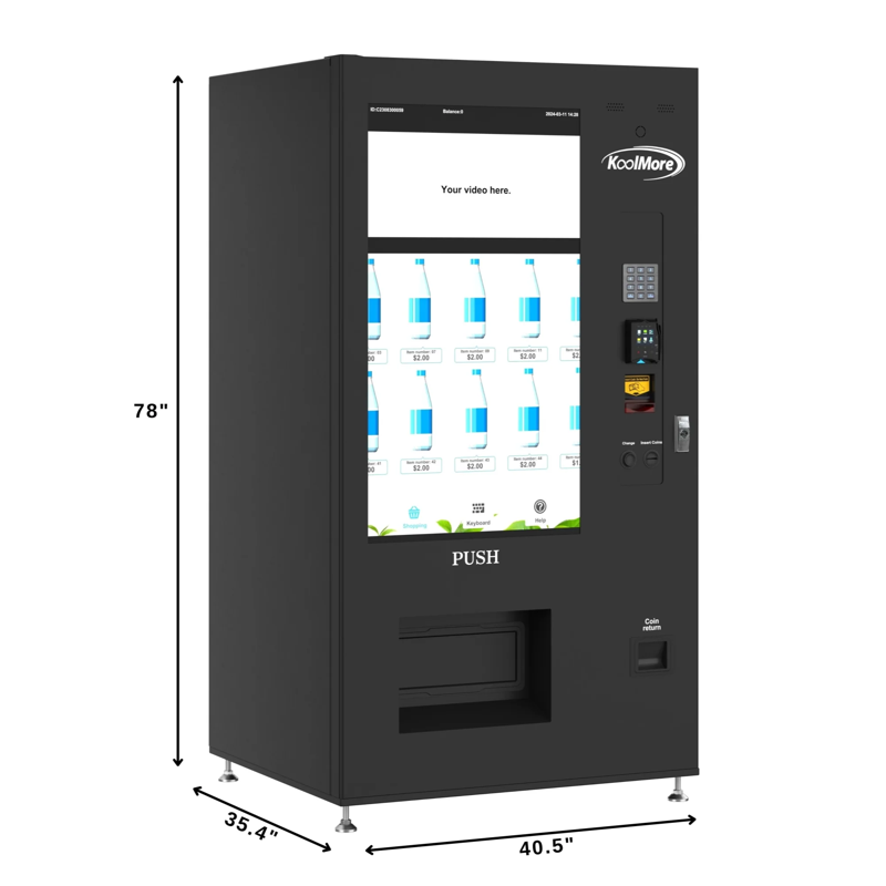 KoolMore Refrigerated Combo Snack and Drink Vending Machine - 48 Slot - 49" Touch Display